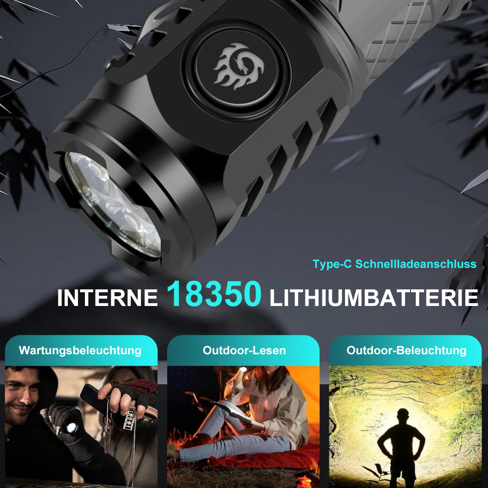 ✨🔥Three-Eyed Monster Mini Taschenlampe🔦 – Ultrastark, kompakt & wiederaufladbar