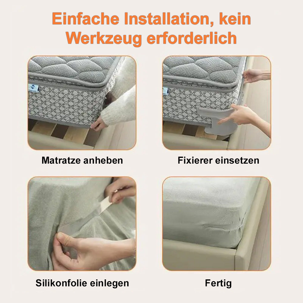 🛌 Anti‑Rutsch Bettlakenhalter – Starke Eckclips für glatte, straffe Laken ohne Verrutschen