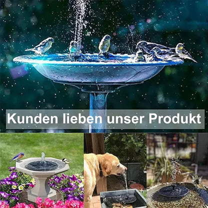☀️⛲ Solarbrunnen-Pumpe – mit 4 Düsen für Vogeltränke & Garten (16 cm / 6,3 Zoll)