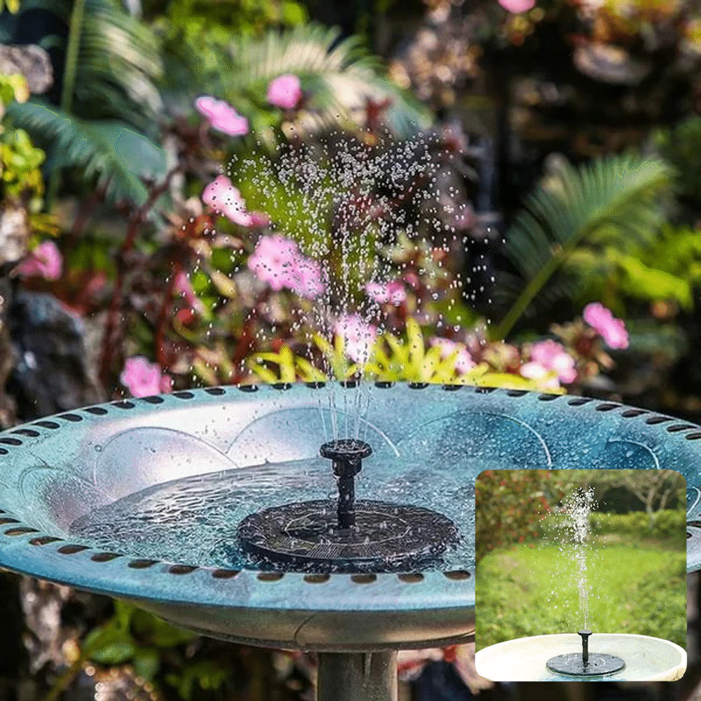 ☀️⛲ Solarbrunnen-Pumpe – mit 4 Düsen für Vogeltränke & Garten (16 cm / 6,3 Zoll)