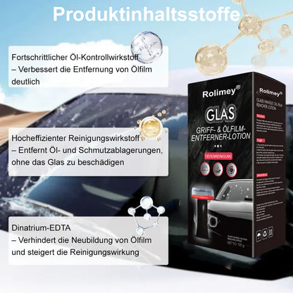 Automotive Oil Film Remover – Streak-Free Glass Cleaner for Fast Window Decontamination