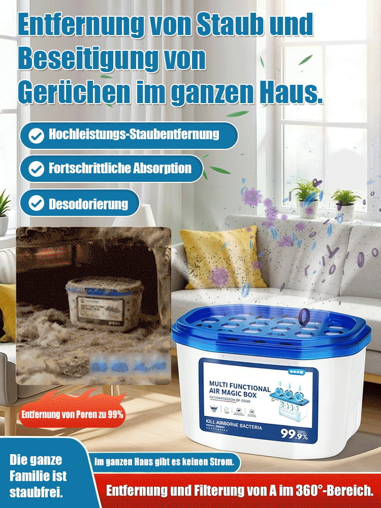 🍃🧹 Magische Staub-Stop-Box – Fängt Staub automatisch & reinigt die Luft