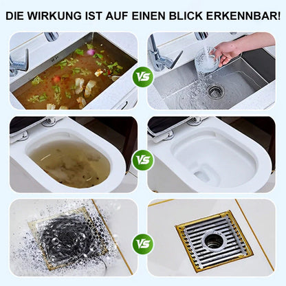 ⚡🏠Leistungsstarkes tägliches Rohrreinigungspulver – Schnellwirkend, sicher & schonend für Küche, Bad & Dusche💥
