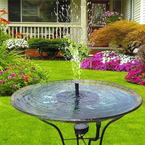 ☀️⛲ Solarbrunnen-Pumpe – mit 4 Düsen für Vogeltränke & Garten (16 cm / 6,3 Zoll)