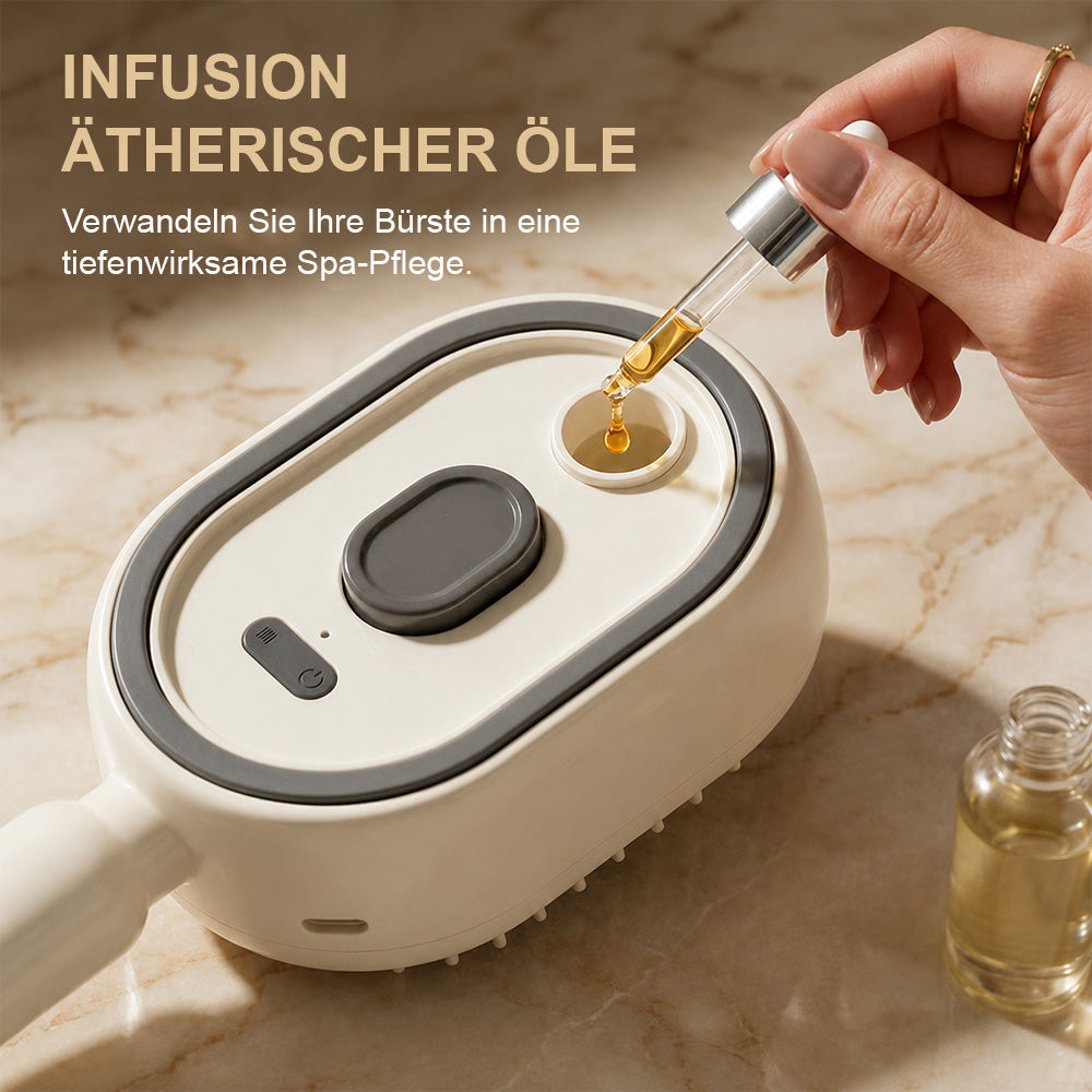 🔥Brosse de Massage du Cuir Chevelu Électrique avec Brume et Lumière Rouge