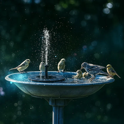 ☀️⛲ Solarbrunnen-Pumpe – mit 4 Düsen für Vogeltränke & Garten (16 cm / 6,3 Zoll)