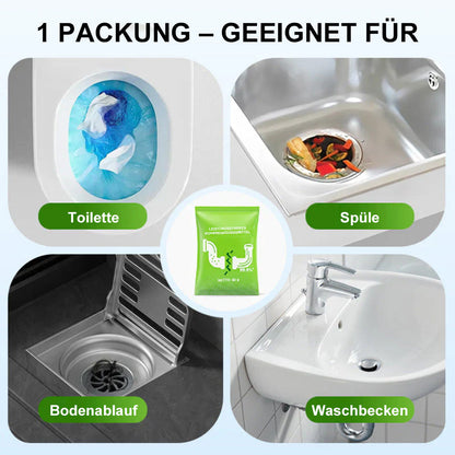 ⚡🏠Leistungsstarkes tägliches Rohrreinigungspulver – Schnellwirkend, sicher & schonend für Küche, Bad & Dusche💥