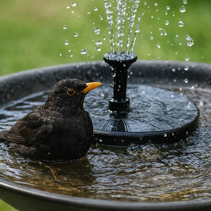☀️⛲ Solarbrunnen-Pumpe – mit 4 Düsen für Vogeltränke & Garten (16 cm / 6,3 Zoll)