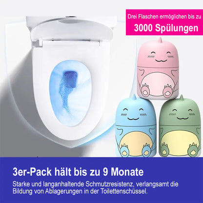 🦕Automatischer WC-Reiniger im süßen Dino-Design – Langzeit Toilettenreiniger für den Spülkasten (Hält bis zu 9 Monate), WC-Duft gegen Kalk & Gerüche (Ozean/Jasmin/Pfirsich)