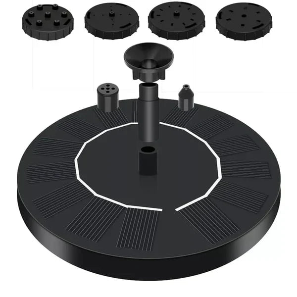☀️⛲ Solarbrunnen-Pumpe – mit 4 Düsen für Vogeltränke & Garten (16 cm / 6,3 Zoll)