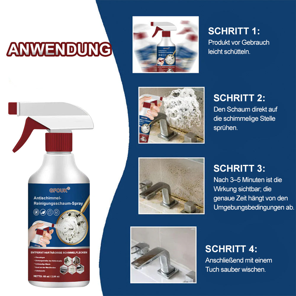 🦠 Anti-Schimmel Reinigungs­schaum Spray | Schnell wirksam, ohne Schrubben