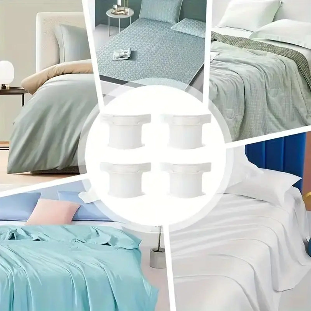 🛌 Anti‑Rutsch Bettlakenhalter – Starke Eckclips für glatte, straffe Laken ohne Verrutschen